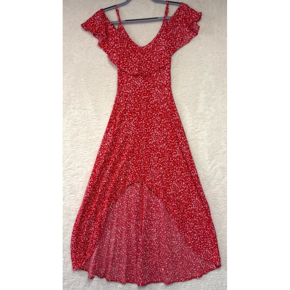 Rewind High Low Dress Off the Shoulder Sleeves w/Spaghetti Straps - Size X-Small